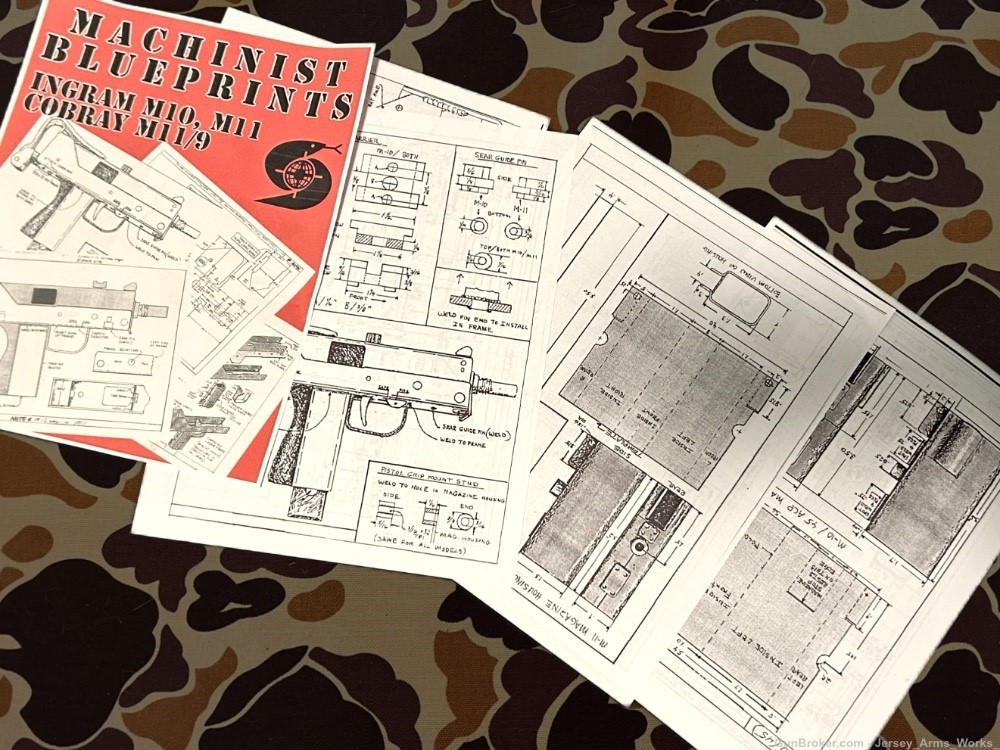 INGRAM M10 M11 Machinist Drawings Frame Prints MAC-10 MAC-11 COBRAY M11/9-img-1