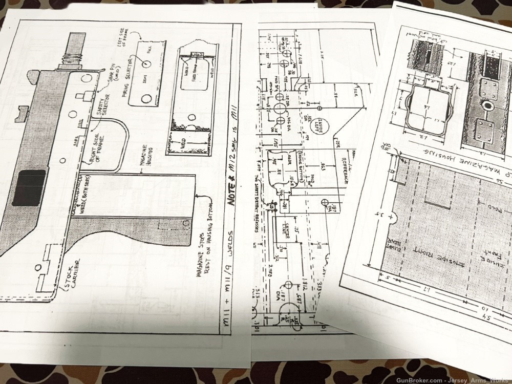 INGRAM M10 M11 Machinist Drawings Frame Prints MAC-10 MAC-11 COBRAY M11/9-img-3