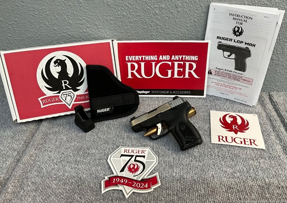 Ruger LCP MAX - 75th Anniversary - Centerfire - 13775 - 18740, 18741-img-0