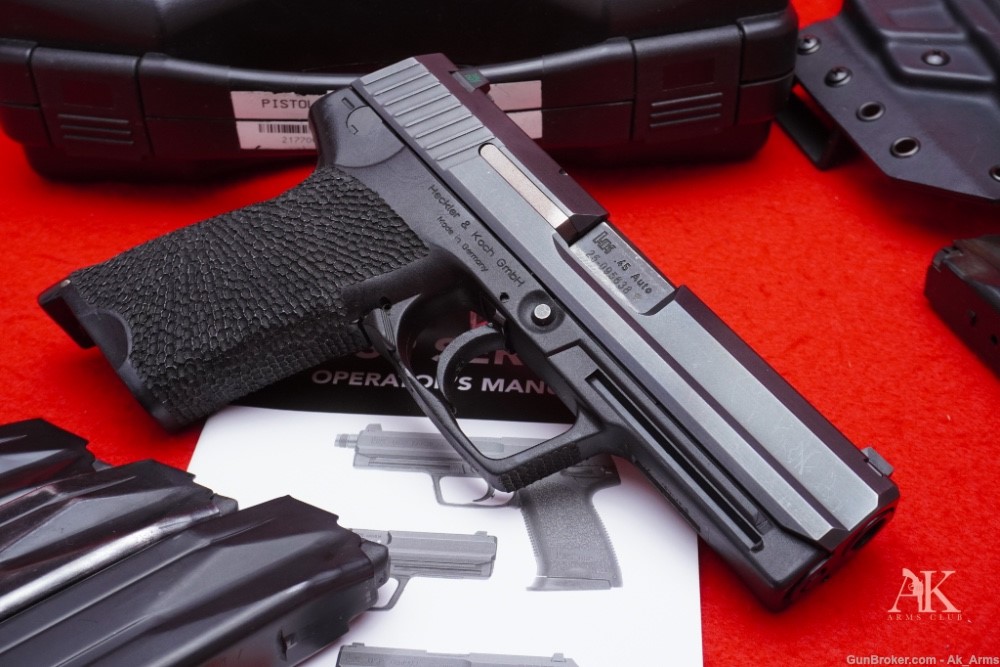 Desired HK USP Tactical .45ACP Semi Auto Pistol In Case With 7 Mags!-img-4