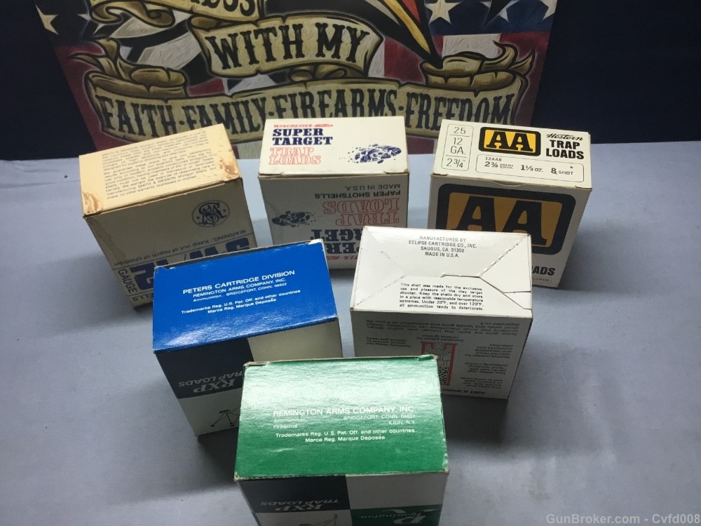 Six Vintage Shotgun Shell Boxes - See Photos - Penny Start - NR-img-2