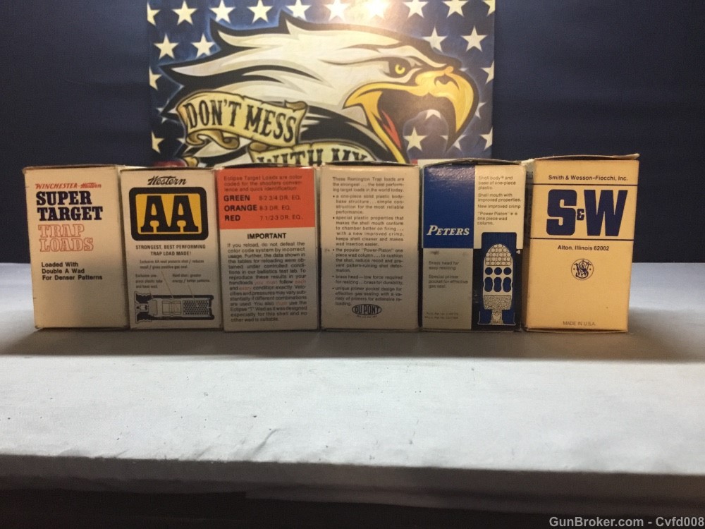 Six Vintage Shotgun Shell Boxes - See Photos - Penny Start - NR-img-5