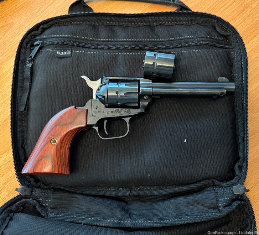 Hartage Roughrider 22LR/22MAG Revolver Black 4.75' Barrel 9 Rd Used-img-1