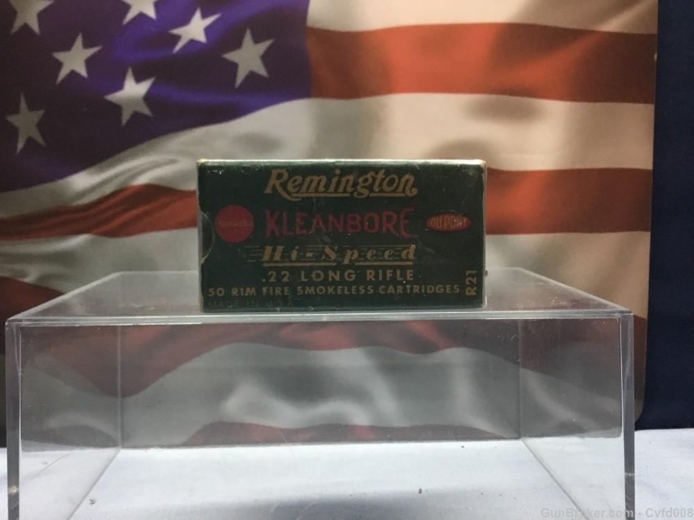 Vintage Remington Hi-Speed Kleanbore 22 LR Full Sealed Box - Penny Start-img-0