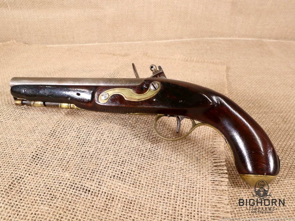 1800's Sharpe Flintlock Trade Pistol, .56 Caliber, 8" Barrel-img-1