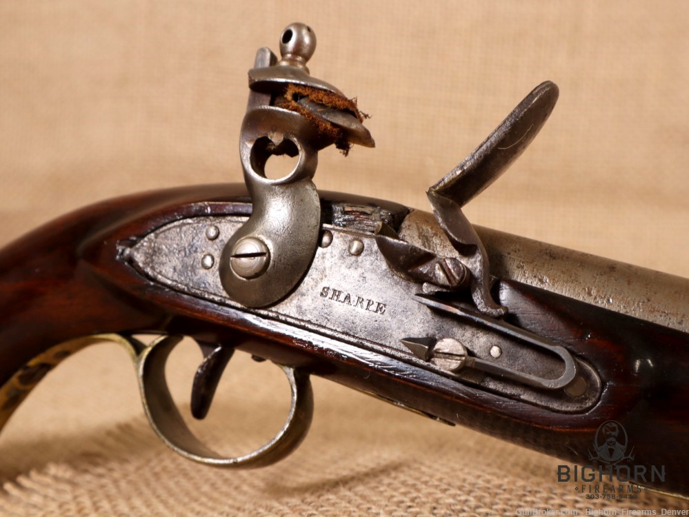 1800's Sharpe Flintlock Trade Pistol, .56 Caliber, 8" Barrel-img-21