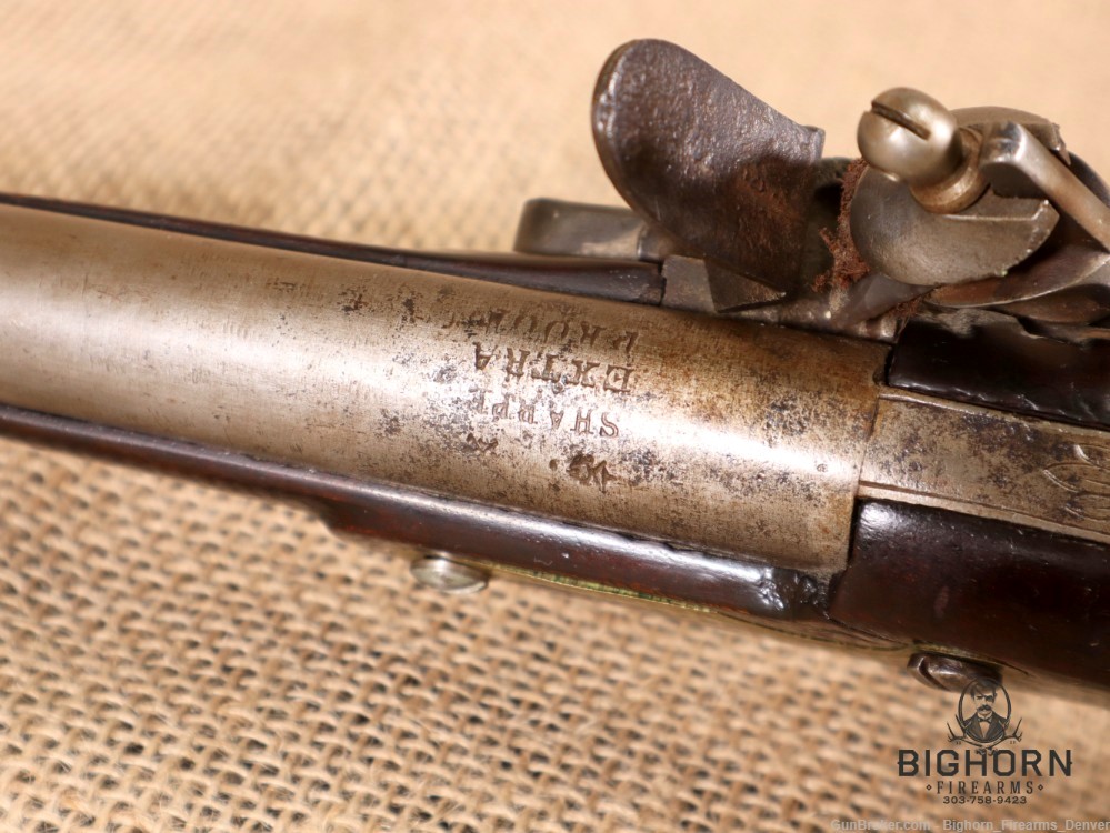 1800's Sharpe Flintlock Trade Pistol, .56 Caliber, 8" Barrel-img-11