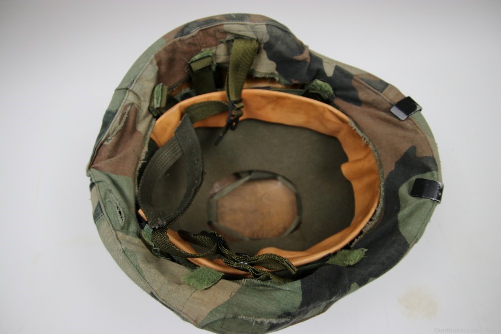 USGI PAGST Kevlar Helmet w/ night vision mount size M-8 w/liner & chinstrap-img-3