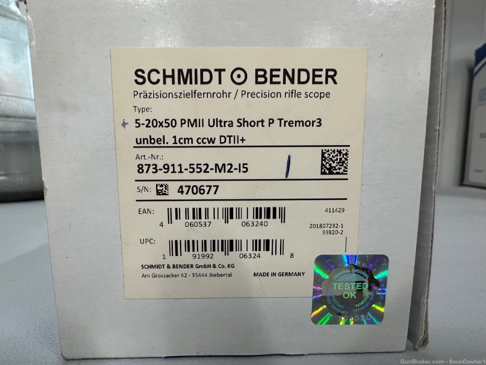 Schmidt and Bender PM II 5-20x56mm Ultra Short w/Tremor 3 Reticle-img-3
