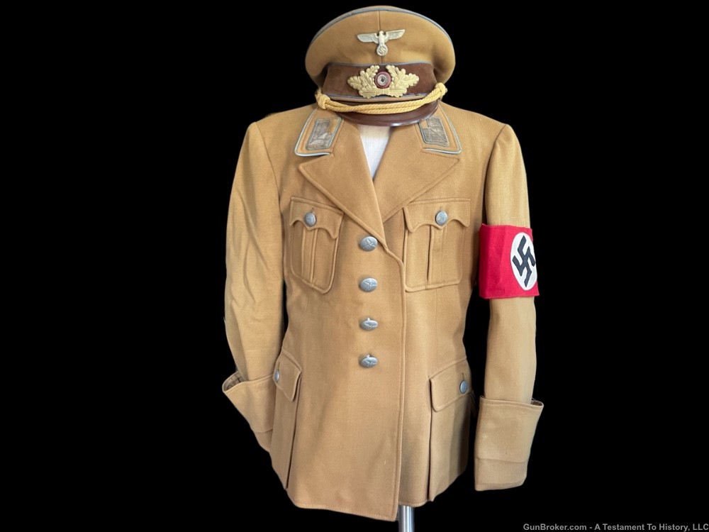 WWII GERMAN- NSDAP LEADER- ORTSGRUPPENLEITER UNIFORM SET- WW2 GI BRING BACK-img-0