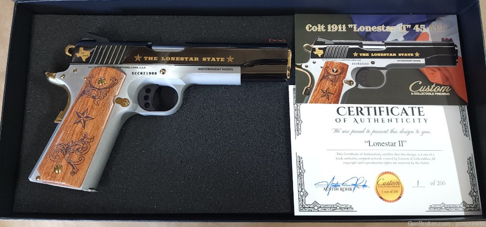 Custom & Collectable Colt 1911 Lone Star II CNC TT 45ACP  #1 of 200 Layaway-img-2
