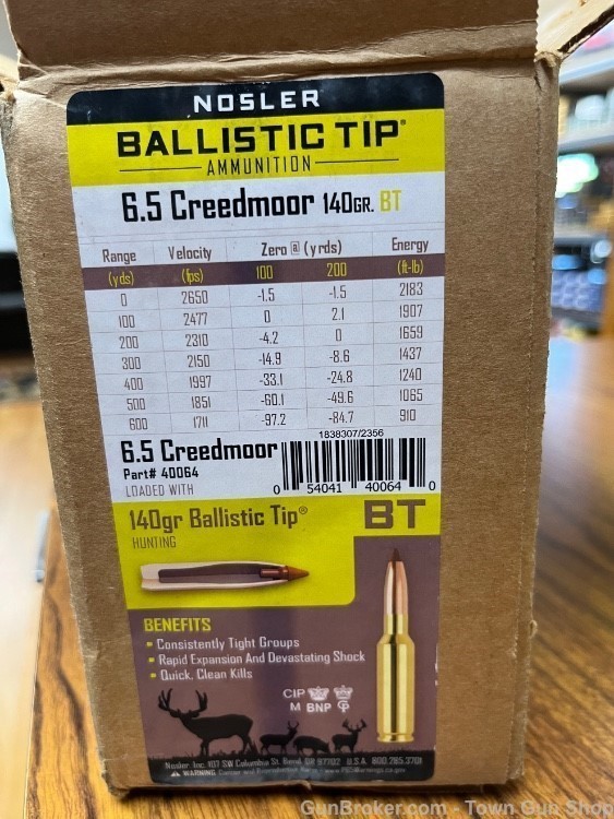 Nosler 6.5 Creedmoor 140Grain Ballistic Tip 200 Round Case #40064-img-0