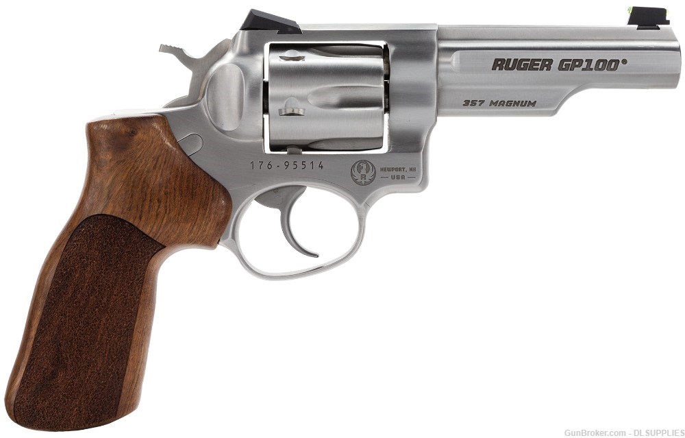 RUGER GP100 MATCH CHAMPION SATIN STAINLESS FIXED SIGHTS 4.2" BBL .357MAG-img-0