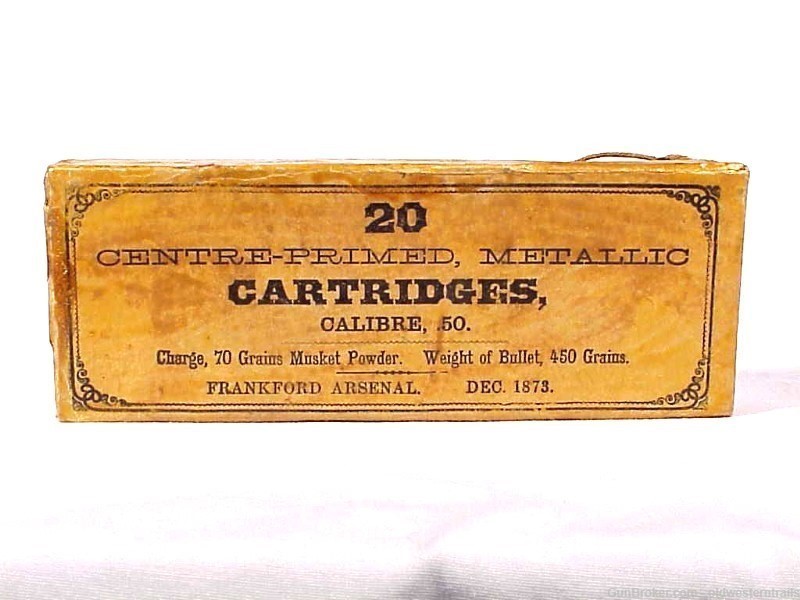 Box of 20 -  .50-70 Metallic Cartridges - Frankfort Arsenal 1873-img-0