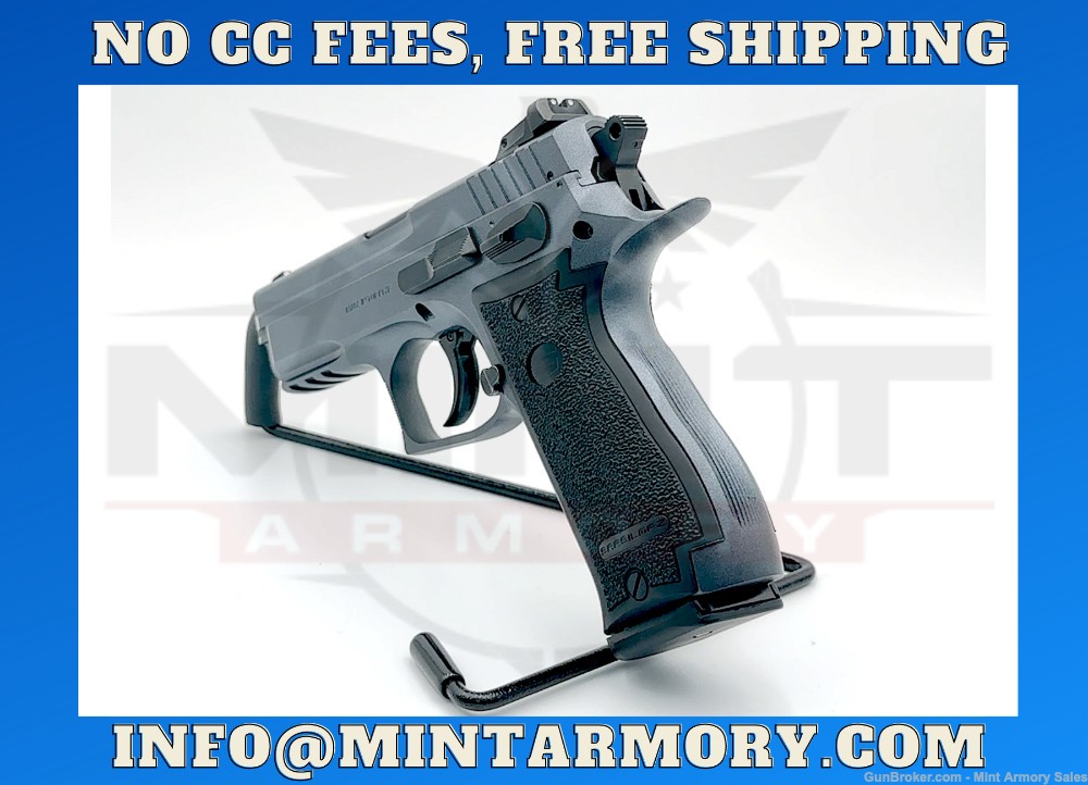 SAR K2 45C COMPACT 45ACP 3.8 PLATINUM BLUE 14RD - NO CC & FREE SHIPPING-img-5