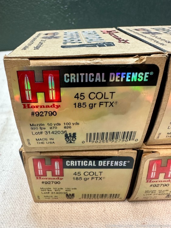 80 Rounds of Hornady Critical Defense, 45 Colt, Flex Tip eXpanding, NR! -img-1