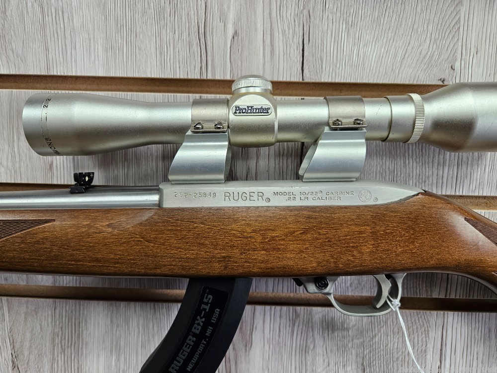 Ruger 10/22 22 stainless sporter with scope -img-5