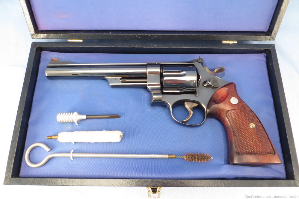 Smith & Wesson Pre Mod 29 Four Screw 44 Magnum w/ Coke Grips + Case + Tools-img-0