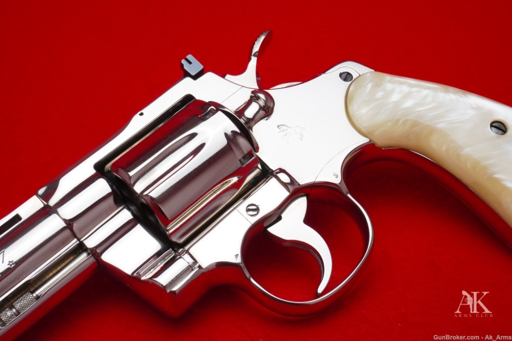 RARE 1983 Colt Python 4" .357 Magnum *FACTORY NICKEL FINISH* Collector!-img-2