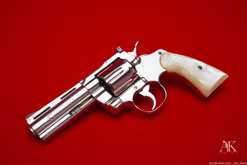RARE 1983 Colt Python 4" .357 Magnum *FACTORY NICKEL FINISH* Collector!-img-0