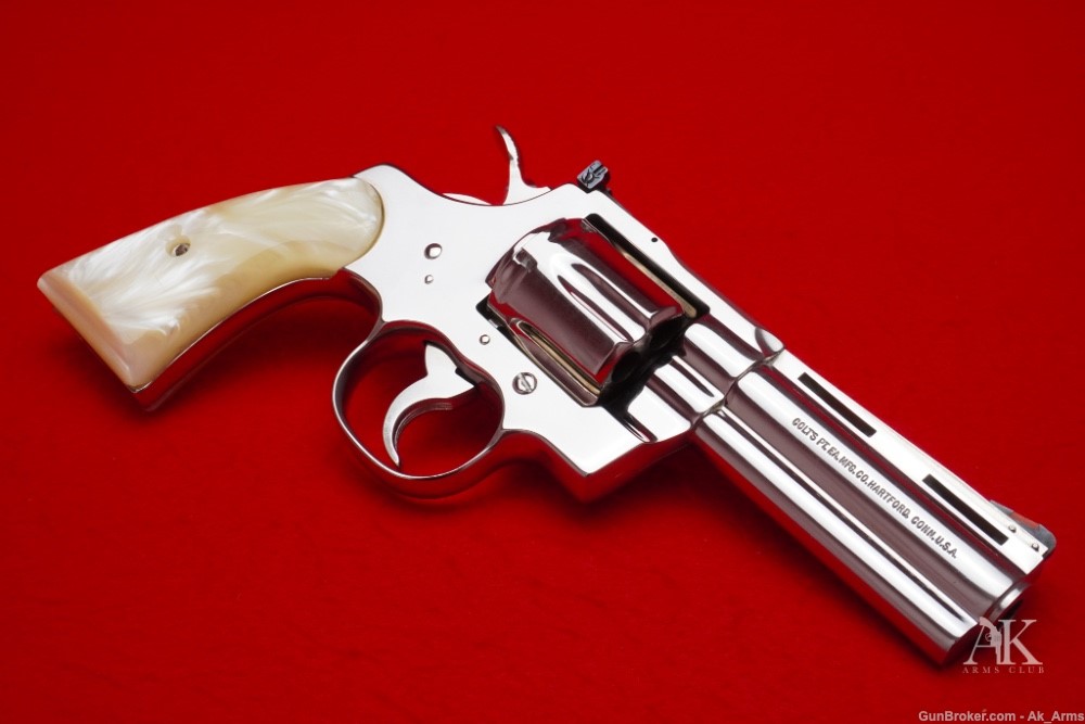 RARE 1983 Colt Python 4" .357 Magnum *FACTORY NICKEL FINISH* Collector!-img-4