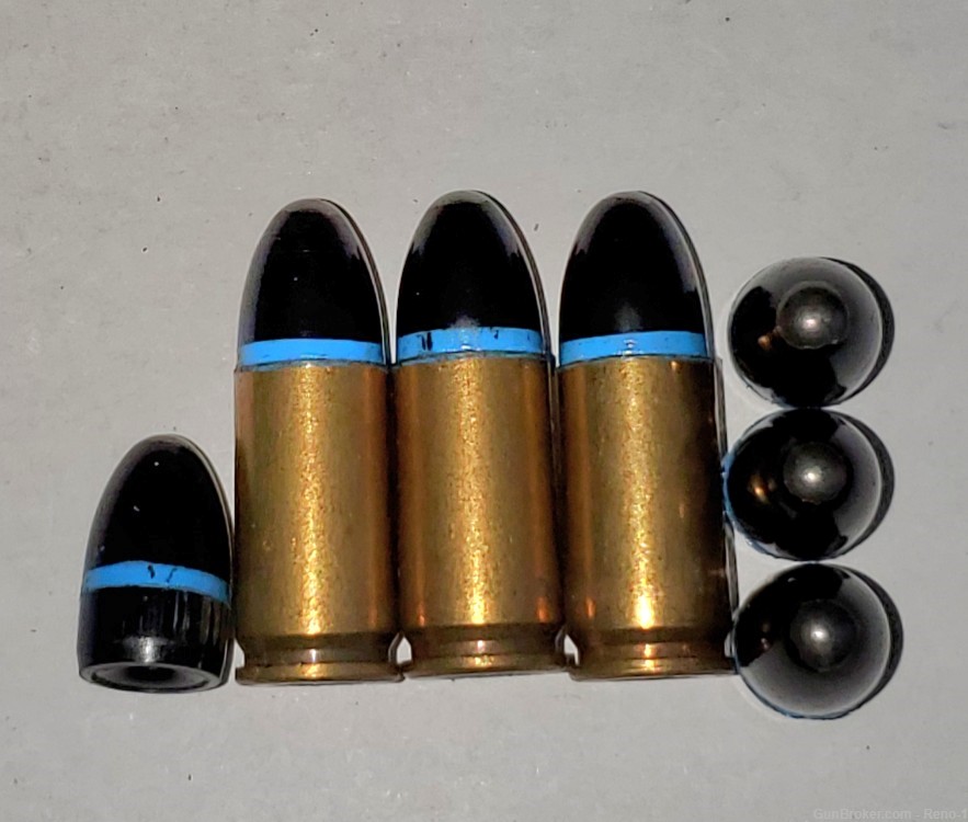 9 mm Plastic Practice Bullets with Steel Ball Tip 22.5 grains Qty 100-img-8