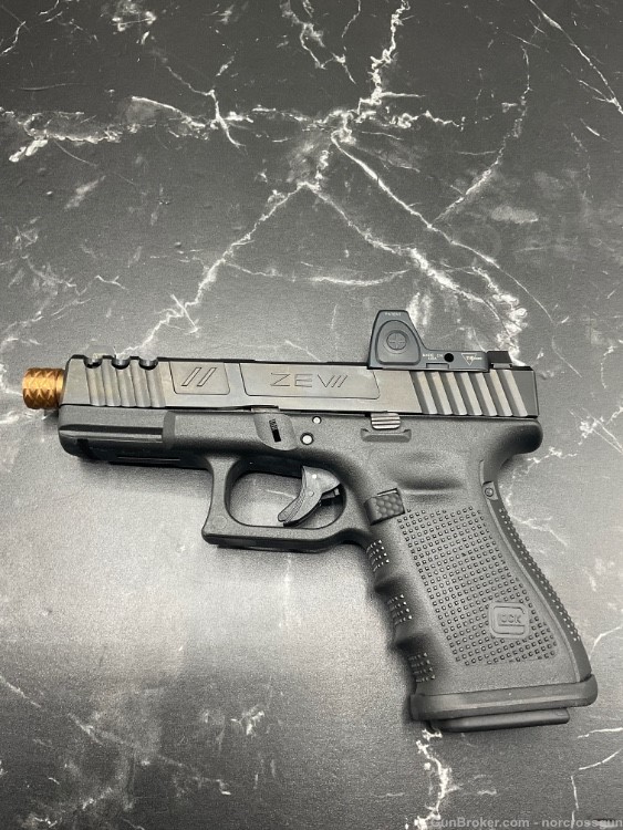 FS Glock 19 Zev Spartan Custom with Trijicon Red Dot with 2 mags-img-4