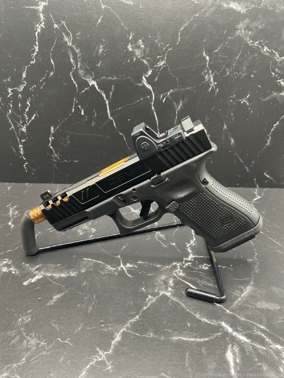 FS Glock 19 Zev Spartan Custom with Trijicon Red Dot with 2 mags-img-0