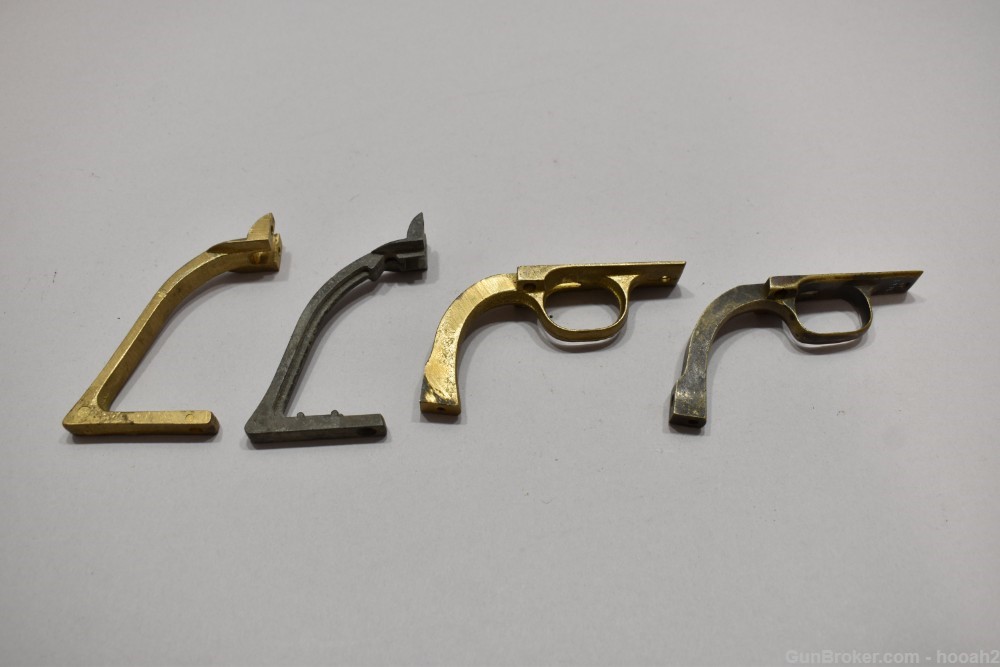 4 Stripped Revolver Grip Frame Parts 3 Brass 1 Zinc? READ-img-0