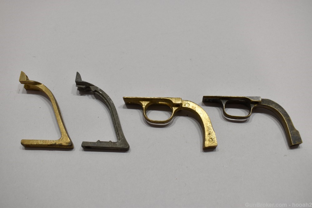 4 Stripped Revolver Grip Frame Parts 3 Brass 1 Zinc? READ-img-1