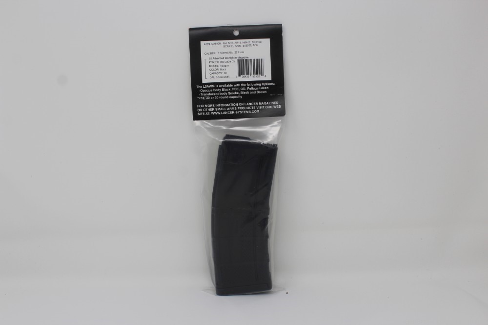 LANCER L5 ADVANCED WARFIGHTER MAGAZINE 5.56 AR15 30 ROUND OPAQUE BLACK -img-3