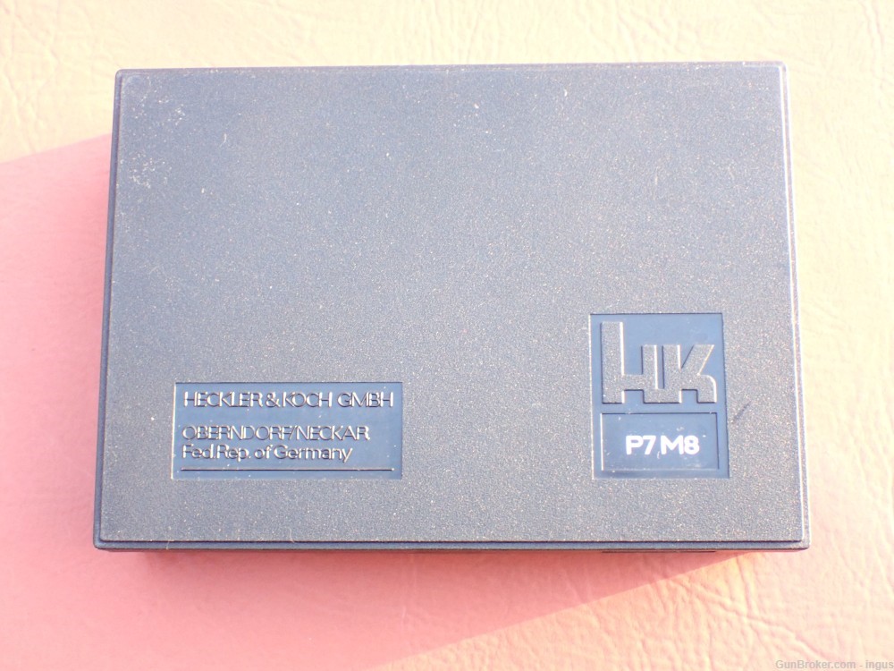 HK P7M8 9MM FACTORY HARDCASE HECKLER KOCH P7 ORIGINAL BOX SER# 124546-img-0