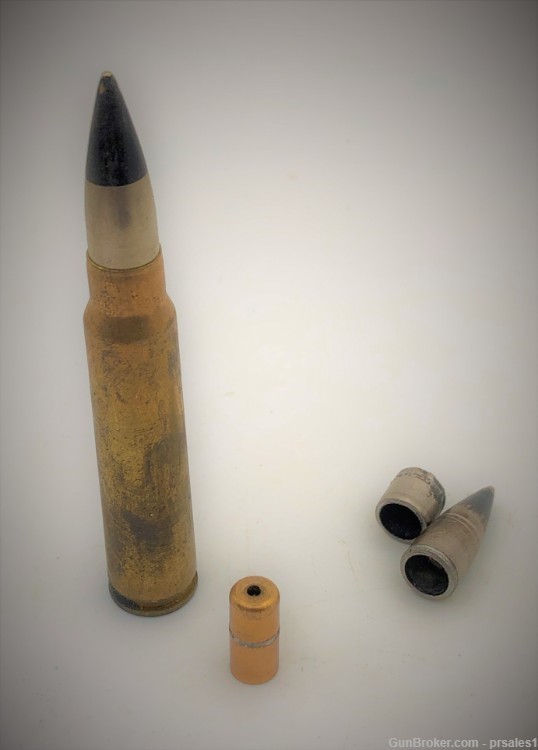 7.65 ARGENTINE Mauser Black Tip Observation Explosive Rounds Rare! 5 count-img-0