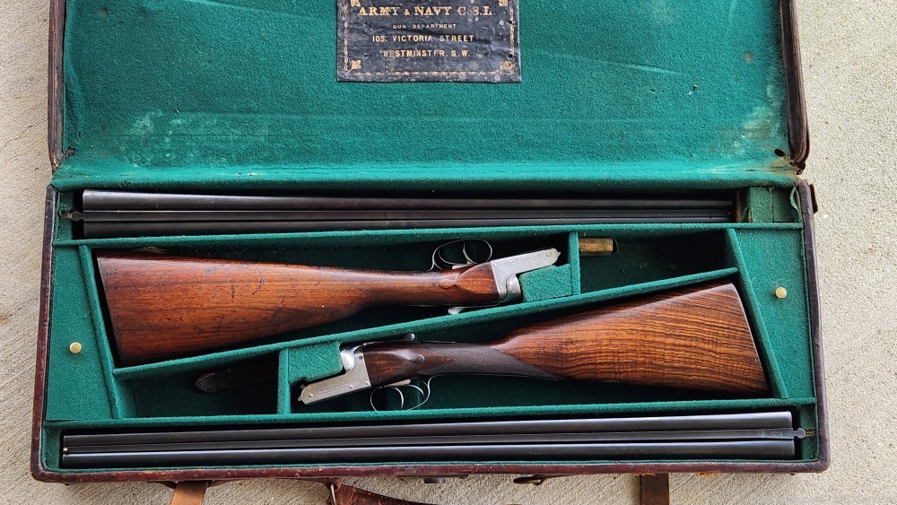 Boxed pair of Army & Navy English shotguns 1891-img-0