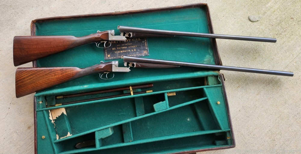 Boxed pair of Army & Navy English shotguns 1891-img-44