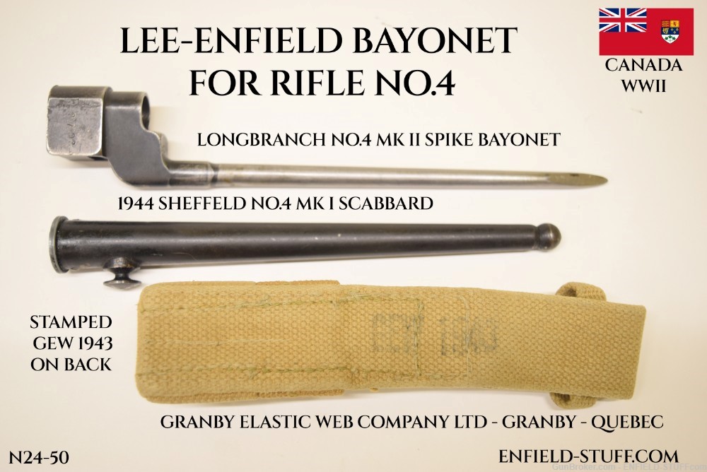 WWII Canadian Lee-Enfield bayonet kit for Rifle No.4-img-1