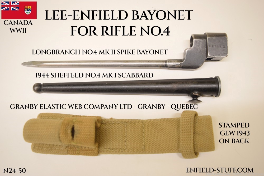 WWII Canadian Lee-Enfield bayonet kit for Rifle No.4-img-0