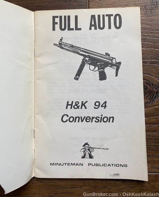 Full Auto Conversion Manual H&K 94 HK94-img-1