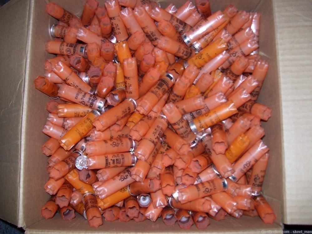 500 Nobel Sport Orange 12 Gauge Once Fired Hulls-img-0