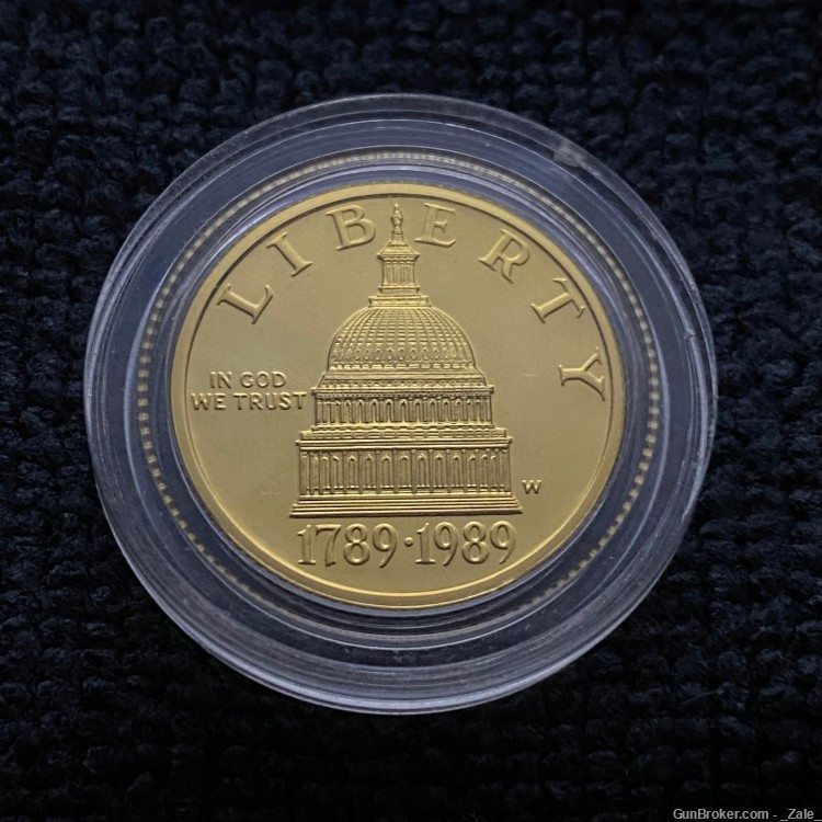 1989 Congress $5 Commemorative Gold Coin-img-3
