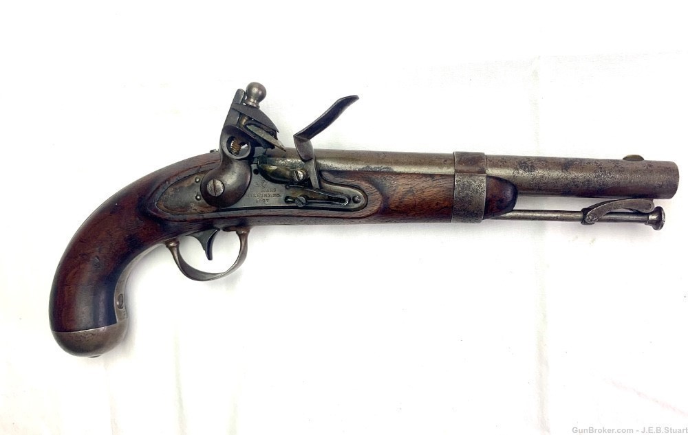 A. Waters U.S. Model 1836 Flintlock Pistol-img-0