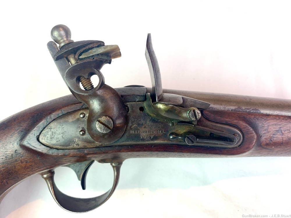 A. Waters U.S. Model 1836 Flintlock Pistol-img-20