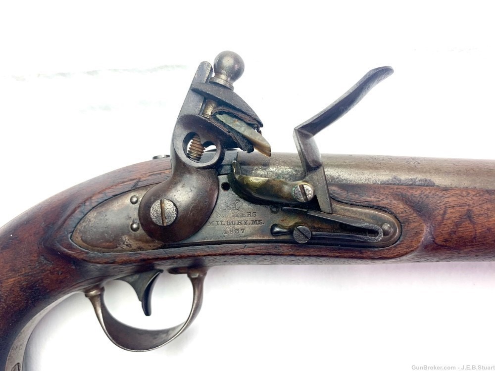 A. Waters U.S. Model 1836 Flintlock Pistol-img-1