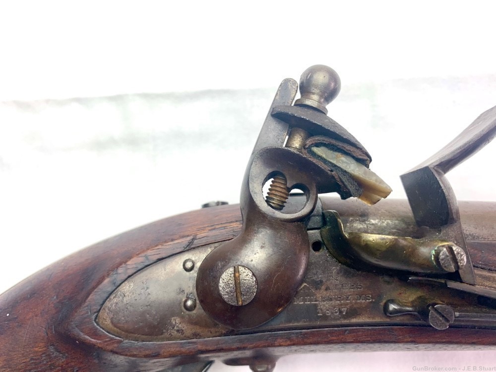 A. Waters U.S. Model 1836 Flintlock Pistol-img-3