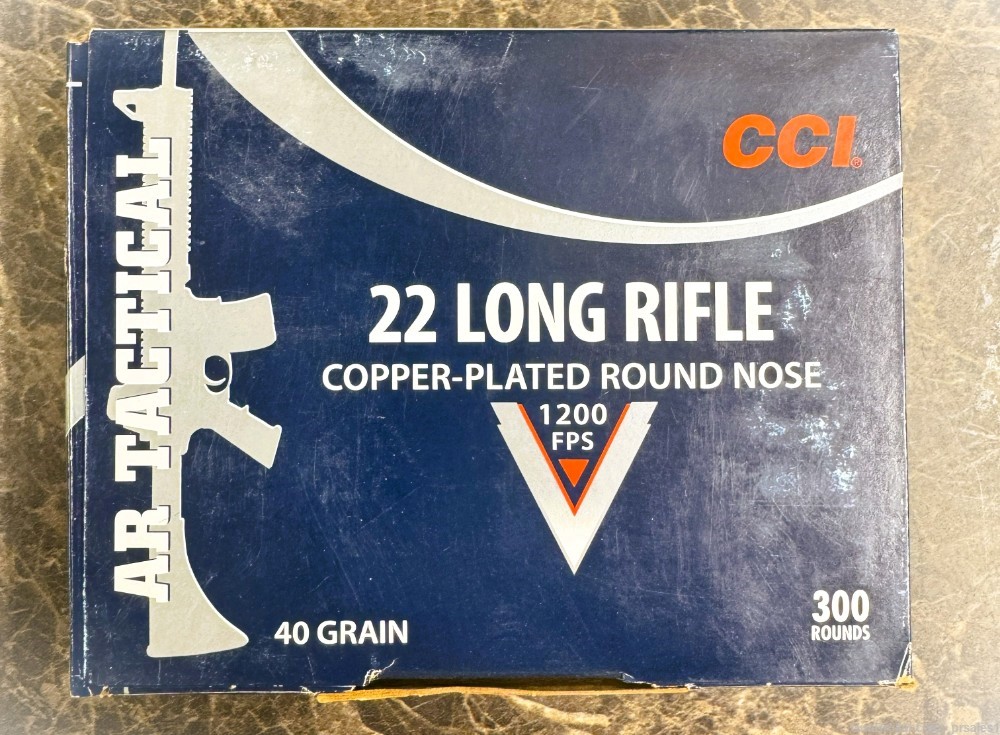Ar Tactical CCI 22 Long Rifle 300 rounds 40 grain copper-plated round nose-img-0