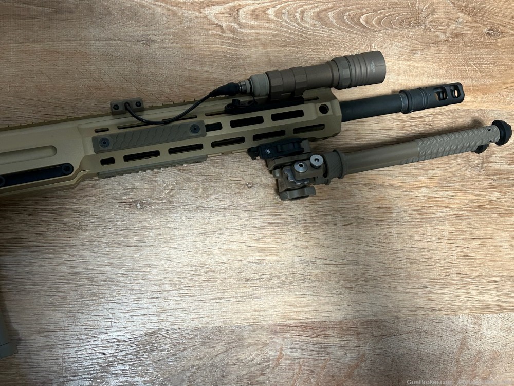 Ultra Rare LMT MARS HS Tano/FDE chambered in .308 with Accessories -img-9