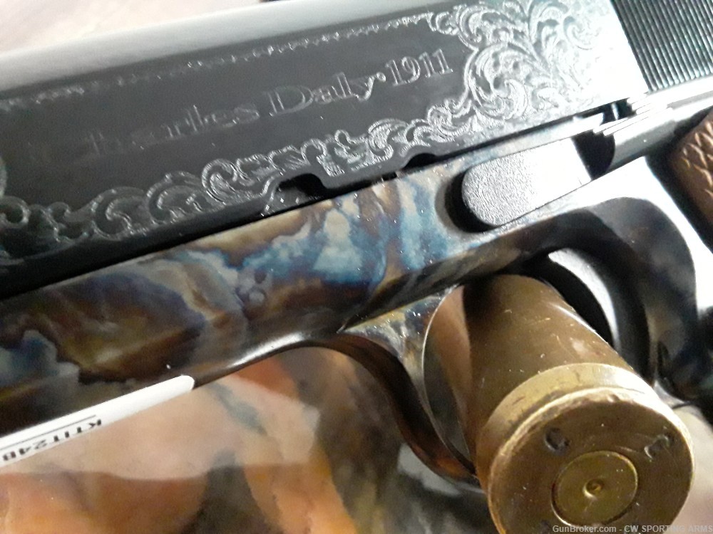 CD 1911 Case Color Masterpiece and ENGRAVED 45 acp BLOW OUT DEAL new in box-img-5