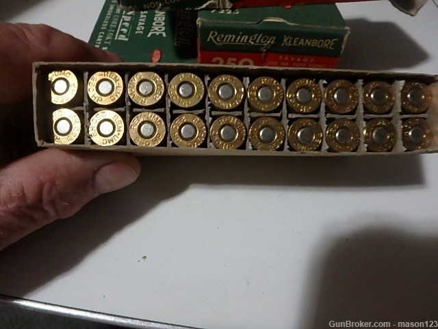 4 BOXES OLDER REMINGTON IN 250 SAVAGE 100 GR,-img-3