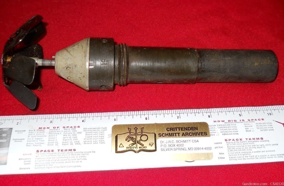 RUSSIAN SOVIET BOMB FUZE  FROM Col. Jarrett COLLECTION-img-0