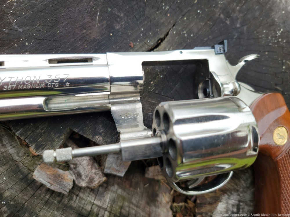 Colt Python .357 Nickel, 6" BBL , 1980 MFG-img-2